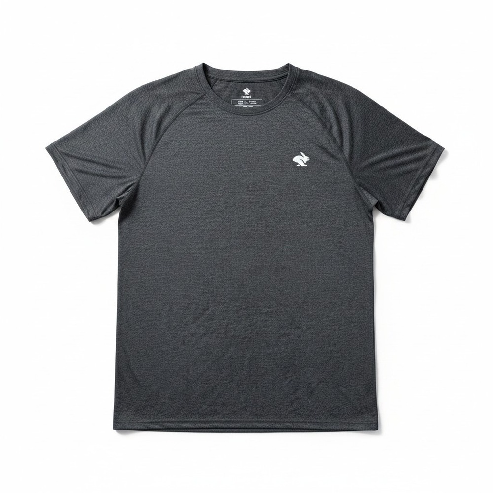 Rabbit EZ Tee Running Shirt Charcoal Heather Grey XL Short Sleeve R0062